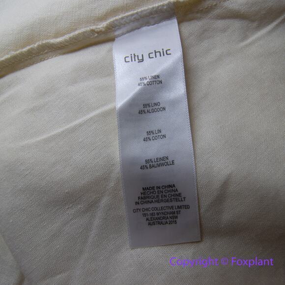 New! City Chic Sunset Stroll Linen Dress ivory, women plus size 24, linen cotton - Picture 16 of 16